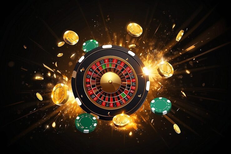 Live-dealer baccarat table in multi-camera studio